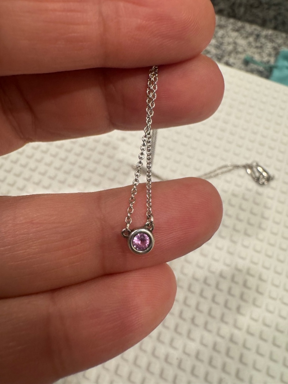 Tiffany & Co. Elsa Peretti Pink Sapphire Bracelet SS 925